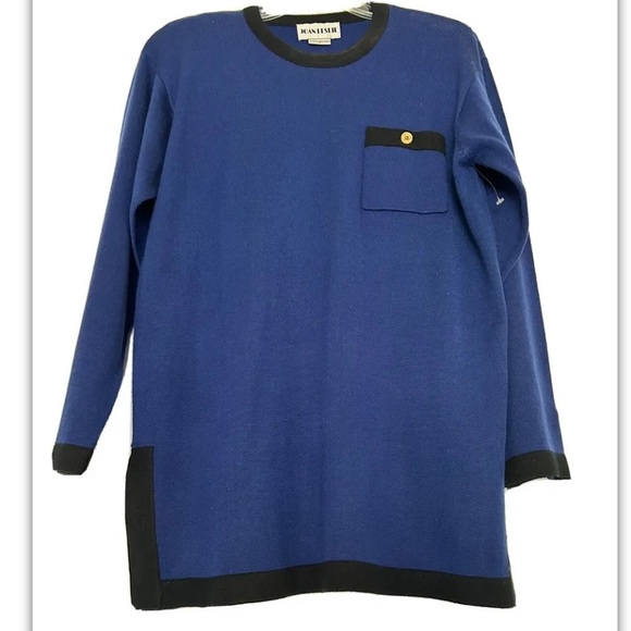 🎅🏻 VINTAGE JOAN LESLIE DESIGN TUNIC SWEATER HONG KONG MEDIUM GREAT WITH LEGGINGS - Picture 1 of 7